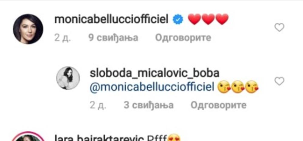 MONIKA BELUČI KOMENTARISALA FOTKU SLOBODE MIĆALOVIĆ! Svetska zvezda ponovo pokazala koliko VOLI i CENI srpsku glumicu!