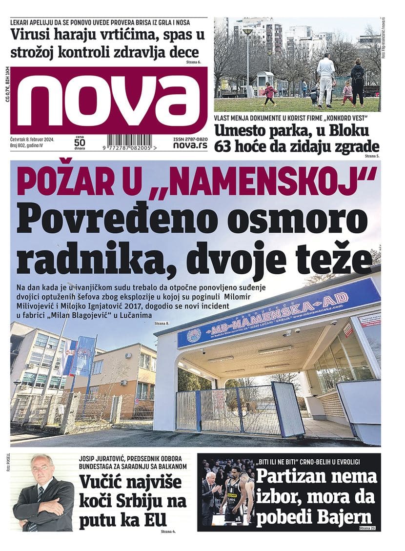 Ovo su naslovne strane novina za 08.02.2024